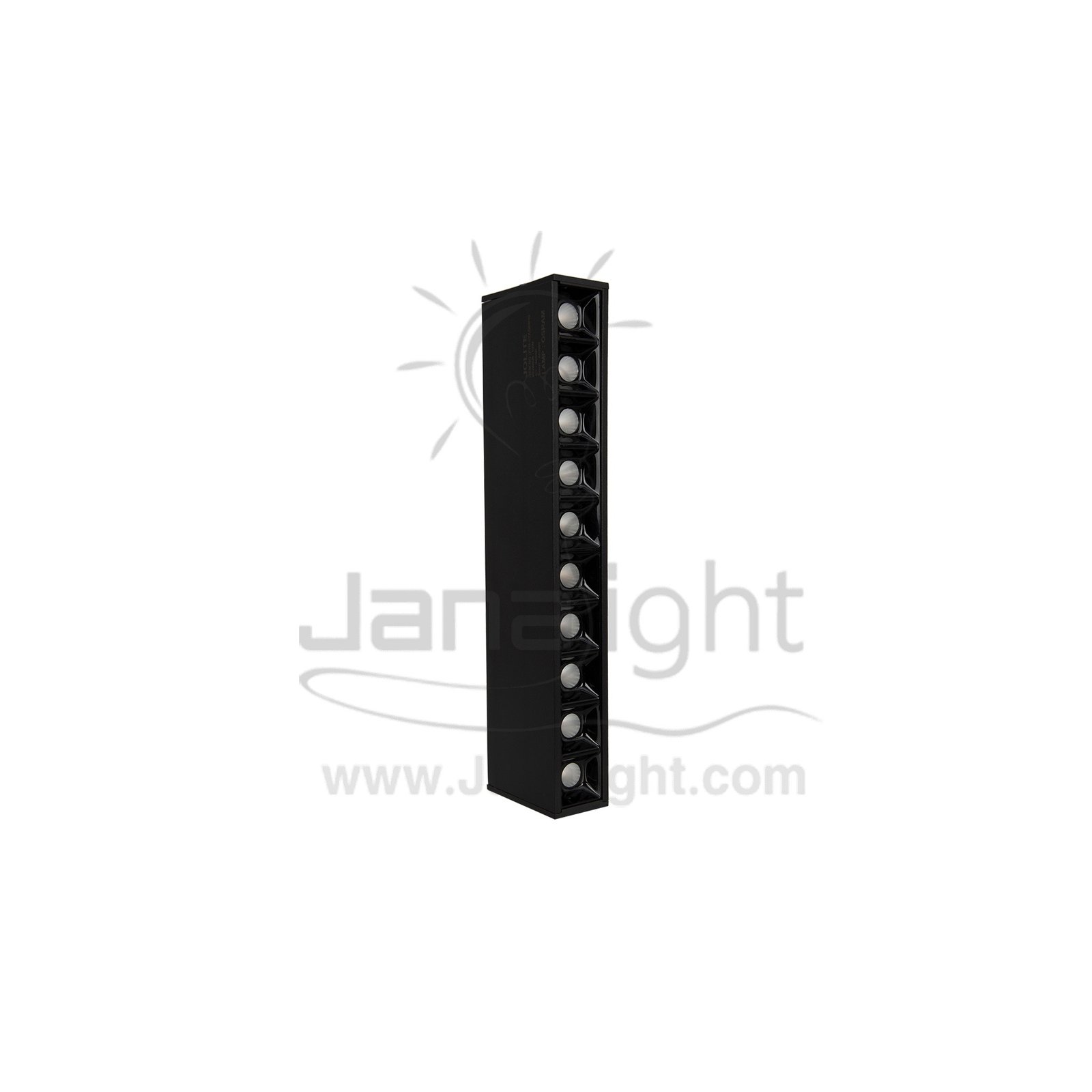 سبوت لايت سلندر لينر اسود مستطيل 10وات 10عدسة وورم وش 27سم 3.5سم STAG0310 Black cylinder spotlight linear 10w